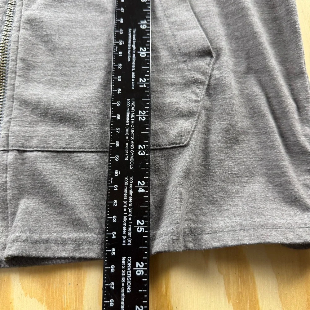 The North Face Mens Gray Full Zip Hoodie Standard Fit Small Heathered Logo